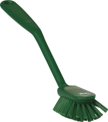 Image de Brosse à vaisselle VIKAN avec bord racleur, moyenne, entièrement conforme HACCP 2-green