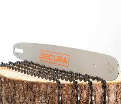 Produktbild von SECURA 4x Sägekette + Schwert 3/8" 1,6mm 72 TG 50cm Vollmeißel passend Stihl