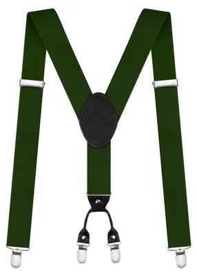Image de Bretelles hommes - Élastiques 3,5 cm - 4 pinces solides - Réglables - Unie