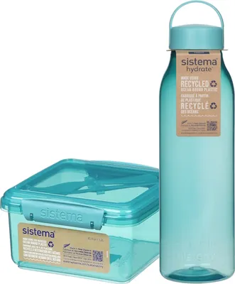 Produktbild von Sistema 1,25L Lunch Plus Box -recycled PP + Revive bottle Recycled OBP
