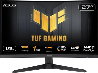 Produktbild von ASUS TUF Gaming VG27VQ3B, Gaming-Monitor, (FullHD, Fast-VA, Curved