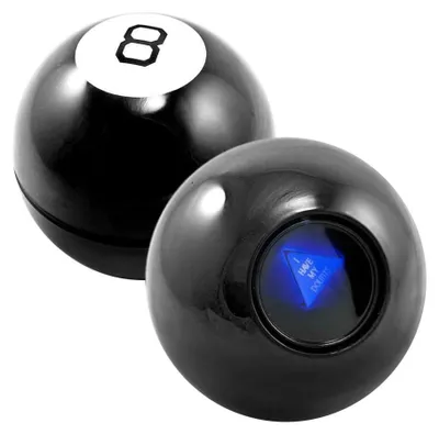 Produktbild von Schwarze 8-Ball Wahrsagekugel 10 cm Durchmesser, beantwortet Ja/Nein-Fragen