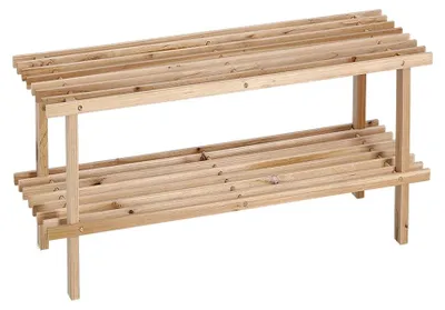 Obrázek produktu pro ZELLER Botník dřevěný 2 police 80x26x29,5cm