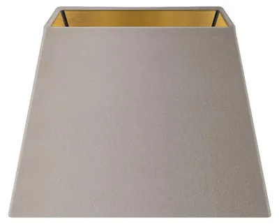Produktbild von Home Sweet Home Lampenschirm aus Samt - Grau + Gold - 20 x 20 x 14 cm