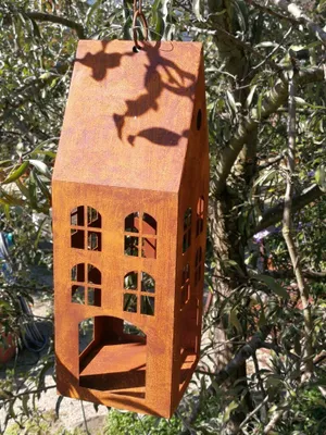 Produktbild von Edelrost Vogelhaus Björn zum Hängen
