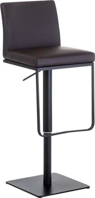 Produktbild von TPFLiving Barhocker Panamera Gestell Schwarz Kunstleder Braun