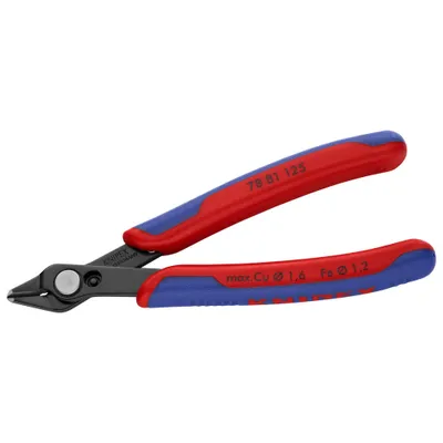 Obrázek produktu pro Knipex 78 81 125, Diagonální kleště, Ocel, Plast, Modrá, Červená, 125 mm, 57 g