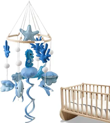 Productafbeelding van Mobiel voor kinderbed met zeethema, slaap en ontwikkeling