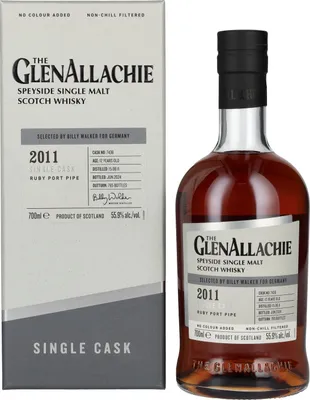 Produktbild von The GlenAllachie 12 Years Old RUBY PORT PIPE 2011 55,9% Vol. 0,7l in Geschenkbox