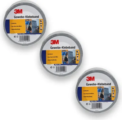 Produktbild von 3M Gewebe-Klebeband 3er Set 38mm x 50m