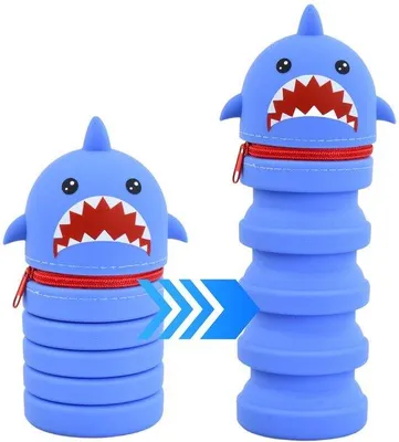 Image de Cartable en silicone 2-en-1 avec motif de requins