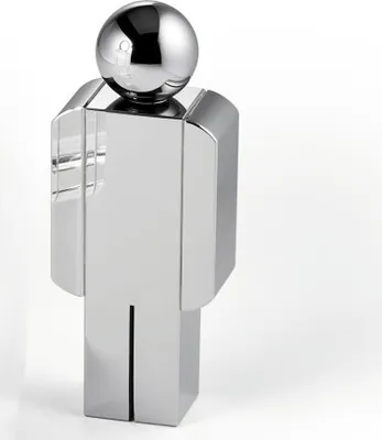 Productafbeelding van Philippi Jonas, sculptuur van kristalglas, zwart chroom, 15 cm hoog, artikelnummer 163003