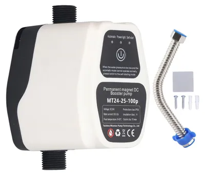 Obrázek produktu pro Tlakové čerpadlo 100 W, 24 V, 25 l, plně automatické, s inteligentním snímačem tlaku vody, 100–240 V, zástrčka EU