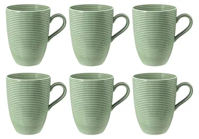 Zdjęcie produktu dla Seltmann Weiden - Zestaw 6 kubków z uchwytem 350ml Beat Color Glaze eukaliptusowy