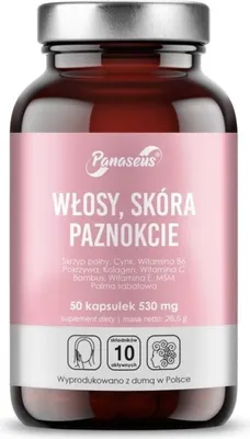 Produktbild von PANASEUS HAARE HAUT NÄGEL Schachtelhalm Zink Brennnessel Kollagen 50 Kapseln