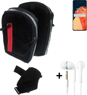 Produktbild von K-S-Trade Outdoor Gürteltasche Holster Umhängetasche + Kopfhörer kompatibel mit OnePlus 9 schwarz Handy Tasche Case travelbag Schutzhülle