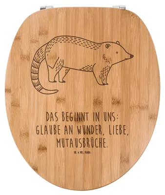 Produktbild von Mr. & Mrs. Panda WC Deckel Nasenbär - Transparent - Geschenk, WC-Brille, Brille, Toilettenbrille, Rüsselbär, Gute Laune, Klodeckel, Klobrille, Nasenbären, Bär, Sitz