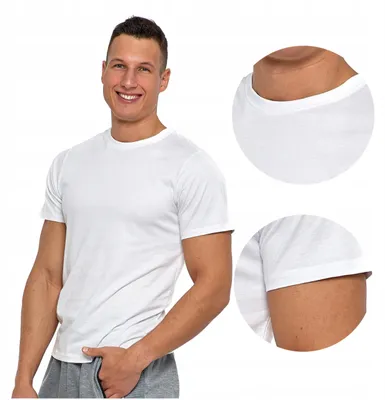 Productafbeelding van Heren T-shirt van katoen, korte mouwen, maat M, wit