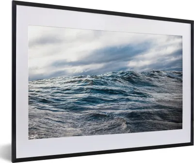 Produktbild von MuchoWow® MuchoWow® Gerahmtes Poster Meer - Golf - Norwegen 60x40 cm - Poster mit zchwarzem Bilderrahmen - Schlafzimmer - Plakat in Rahmen - Drucken