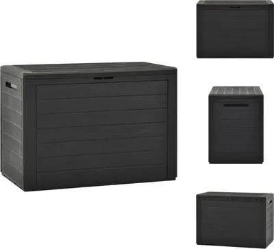 Immagine prodotto di vidaXL Cassetta da giardino antracite 78x44x55 cm - Cassette da giardino
