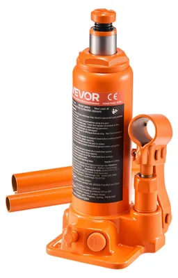 Produktbild von VEVOR Hydraulischer Flaschenheber, 10 Tonnen Tragfähigkeit, 235-470 mm Hubbereich, Schwerlast Hydraulisch Geschweißter Flaschenheber für Auto, SUV, Pickup, Autoreparatur, Hauslift und landwirtschaftliche Geräte, Orange, 4 T