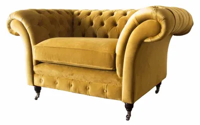 Image de Fauteuil Chesterfield Tissu Textile Moderne Salon Luxe Design Meubles