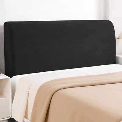 Productafbeelding van Hoofdeinde, bekleding 120 cm, zwart, stofafstotend, afneembaar, krasbestendig