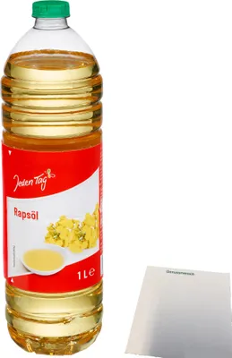 Produktbild von Jeden Tag Pflanzenöl aus Raps (1l Flasche) + usy Block