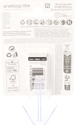 Immagine prodotto di 1x2 Panasonic Eneloop lite Micro 550mAh AAA DECT BK-4LCCE/2EN