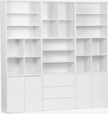 Immagine prodotto di Libreria modulabile decorazione legno 9 elementi, Bianco