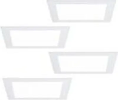 Obrázek produktu pro 4 ks vestavné panely, neutrální bílá, 8 W, světelný tok 550 lm = 60 W, hranaté, bílé, 4000 K
