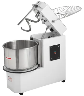 Produktbild von GastroHero Teigknetmaschine ECO 20L – leistungsstark, variabler Kopf, Edelstahl, 230V, für Pizzateig