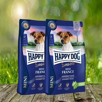 Produktbild von Happy Dog Sensible MINI France 2 x 4 kg