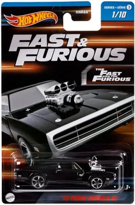 Image de Hot Wheels Fast & Furious HNT11, Voiture, 3 ans, Plastique, Noir