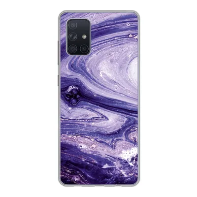 Produktbild von MuchoWow® Handyhülle Schutzhülle Hülle für Samsung Galaxy A51 5G Marmor - Naturstein - Glitzer Silikon Softcase Handy Hülle - Abbildung
