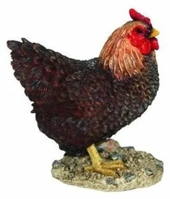 Produktbild von Esschert Design Gartenstatue - Huhn - braun - 20 cm - Polystone