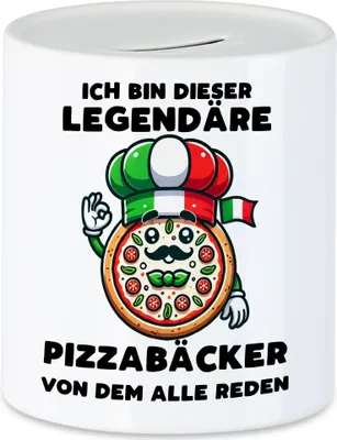 Produktbild von Pizzabäcker Spardose Pizza Pizzaliebhaber Italien Legendäre Pizzabäcker Pizzeria
