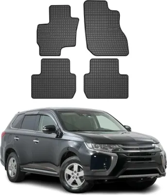 Immagine prodotto di 2014-2020 Mitsubishi Outlander PHEV tappetini in gomma nera 4 pz