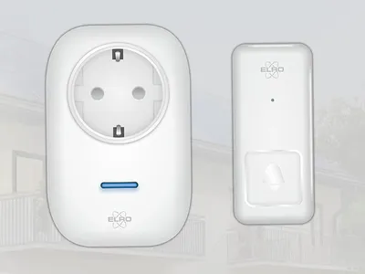 Produktbild von ELRO DB4000 Kabelloses kinetisches Türklingel - Set - mit Steckempfänger mit Steckdose
