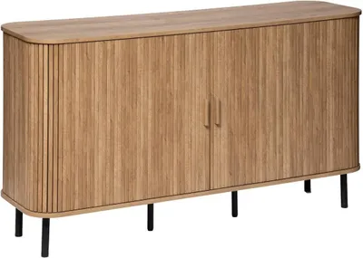 Zdjęcie produktu dla Komoda z drzwiczkami COLVA, efekt drewna dębowego, 140 x 40 x 80,5 cm