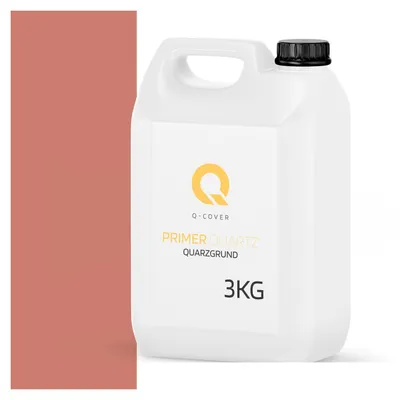 Produktbild von Quarzgrund für Silikonharz-Putz Lachs F315 3 kg – Haftgrund für innen & außen, quarzhaltige Grundierung Q-COVER