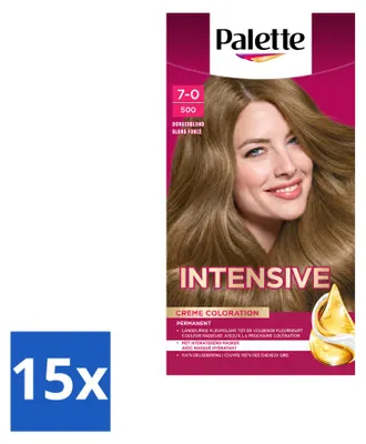Produktbild von 15 x Poly Palette Haarverf Donkerblond 500 - 115 ml - Vorteilspackung - 15 Stücke