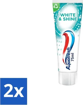 Zdjęcie produktu dla Aquafresh White & Shine - Wybielająca pasta do zębów - 75 ml - Value pack - 2 szt
