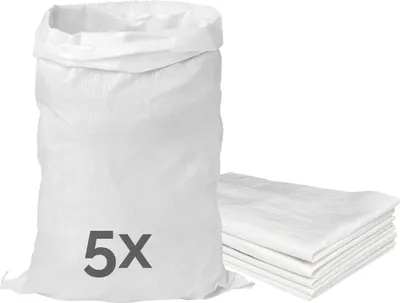 Produktbild von Garronda Polypropylensack 80 x 50 cm - 5 Stück Gewebesäcke aus PP für Sand & Lagerung, reißfest, 50 kg belastbar – vielseitig einsetzbar: Sandsäcke, Gartensack, Hochwasserschutz GD-0161
