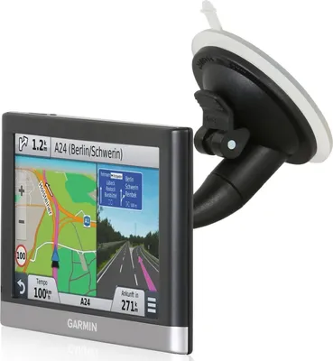 Produktbild von Wicked Chili KFZ Halterung für Garmin Drive 40 / 50 / 60, DriveAssist 50, DriveLuxe 50, DriveSmart 50 / 60 / 70 Navigationsgeräte LMT / LMT-D Auto Scheibe (Kugelkopf,  Germany) schwarz
