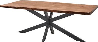 Produktbild von Esstisch 200x100cm, Akazie massiv mit Baumkante, NEWBURGH-119