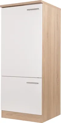 Produktbild von Umbauschrank Kühlschrank 60 cm Eiche Sägerau Weiß Merle Respekta