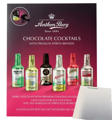 Produktbild von A.Berg Schokolade mit Cocktails (125g Packung) + usy Block