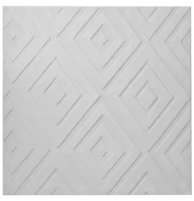Zdjęcie produktu dla BELIANI Dywan beżowoszary 160 x 160 cm kwadratowy kształt żakardowy nowoczesny