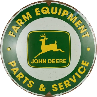 Image de Nostalgic-Art - Plaque métallique ronde de 35 cm - John Deere - Parts & Service